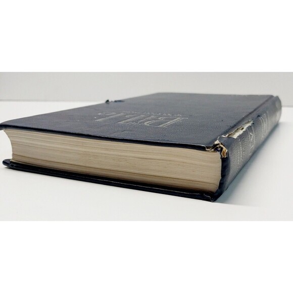 Vtg Pew Bible International Bible Society NIV Church of Christ Blue Fair Conditi - Picture 15 of 16